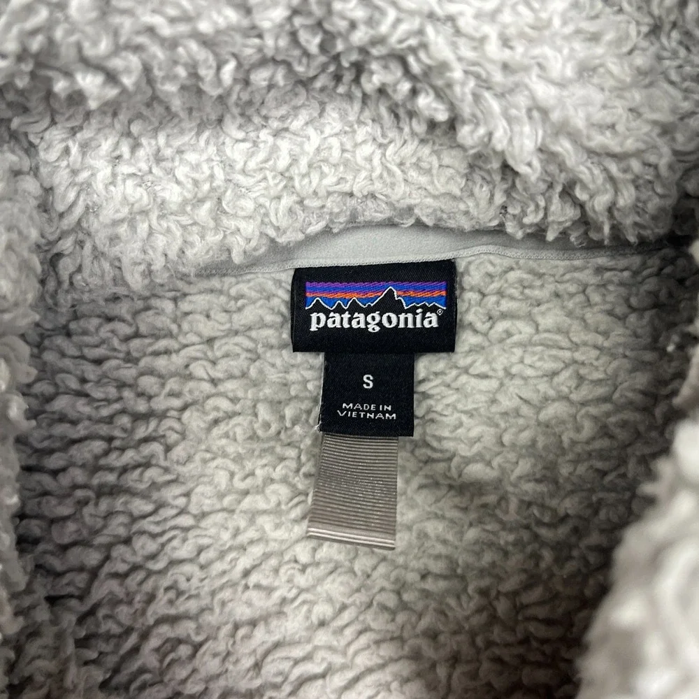 Patagonia Worn Wear Los Gatos Sweater Womens Small Gray Fleece Cozy Warm 1/4 Zip